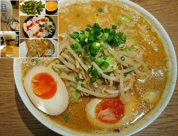 「味玉味噌らぁめん￥950＋お一人様晩酌セット￥1000 他」@中華そば 二階堂の写真