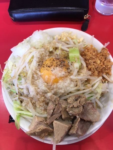 「まぜそばミドル全マシ」@継承 あっ晴れ 大府店の写真