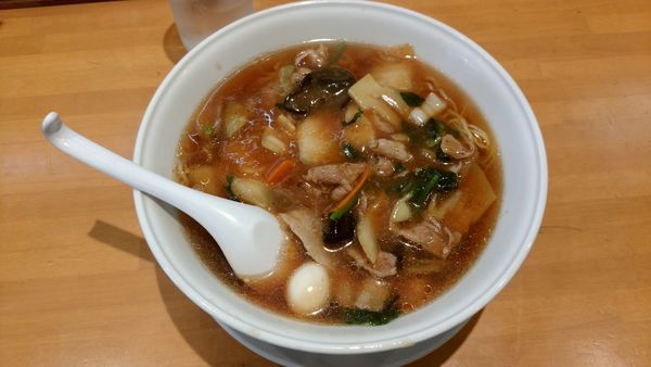 「五目うま煮麺（ランチ大盛サービス）800円」@華栄の写真