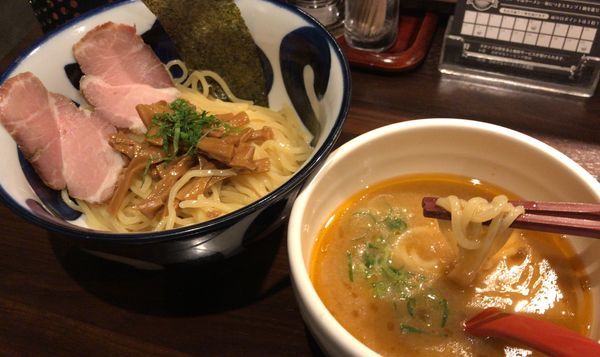 「濃厚海老つけ麺(無料)」@木曜日の志奈田の写真