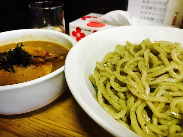 「チャーシューつけ麺(サービス券味玉)麺量400g」@麺家 かもん 棟高店の写真