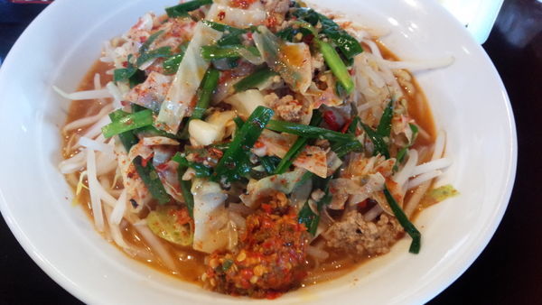 「極辛ラーメン大盛り野菜マシ」@激辛拉麺 鷹の爪の写真