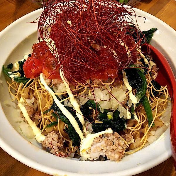 「【名物！ムサコ式パスタ】冷製パリパリサルサ」@ラーメン カワタカの写真