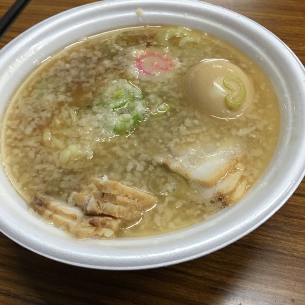 「喜多方ラーメン  チューシュー➕煮卵➕背脂」@東京ラーメンショー 2017の写真