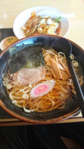 「醤油ラーメン+ミニ中華丼(Bセット) 780円」@大龍の写真