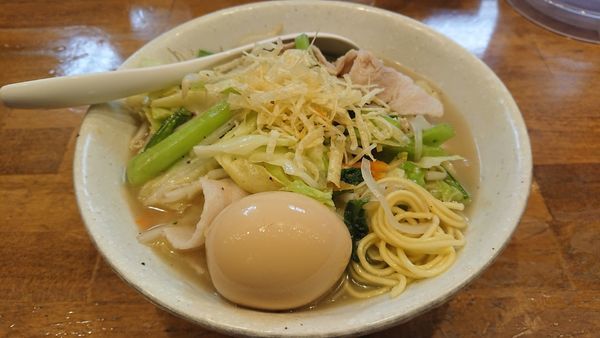 「野菜塩そば(タンメン) 880円 ＋ 味玉 120円」@ふうびの写真