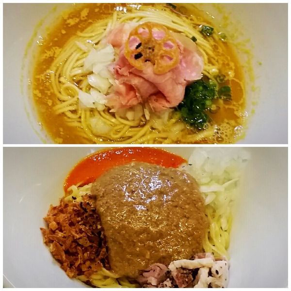 「【限定】雲丹と鮗 ９００円＋替玉（クエと鯛と鱸のフランベ）」@つくばらーめん 鬼者語 -オニモノガタリ-の写真