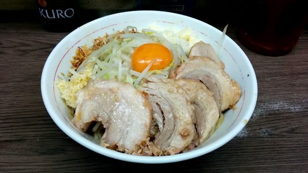 「小ぶた汁なし(粉チーズ・ニンニク)」@ラーメン二郎 横浜関内店の写真