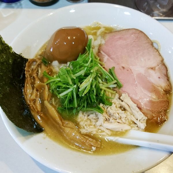 「濃厚塩らーめん（味玉入り）850」@麺屋 扇 SENの写真