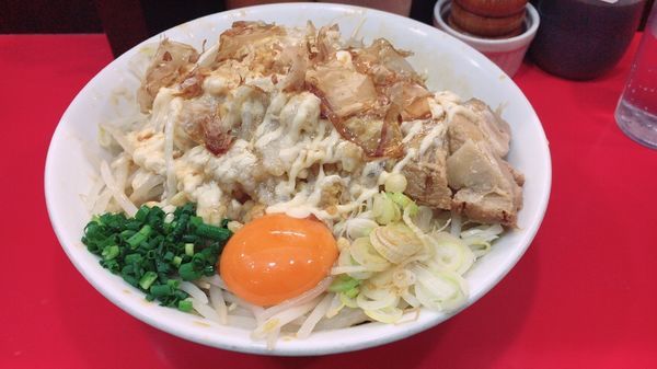 「まぜそば 並(300ｇ) アブラガリマヨ」@用心棒 本号の写真