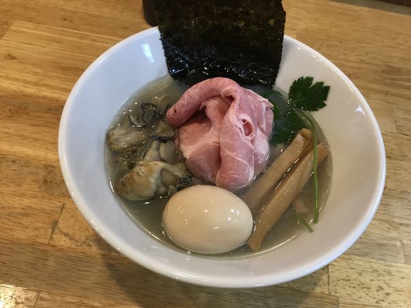 「特製牡蠣そば」@寿製麺よしかわ 坂戸店の写真