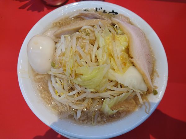 「肉ヤサイ盛豚骨醤油ラーメン（ニンニクなし）」@横浜家系ラーメン つばさ家 高崎店の写真