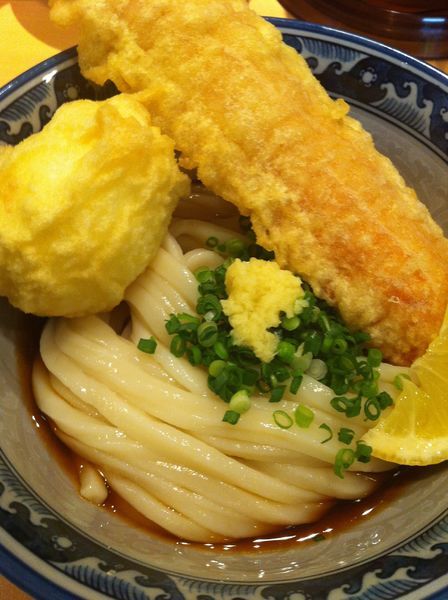 「ちく玉天ぶっかけ」@釜たけうどん 梅田店の写真