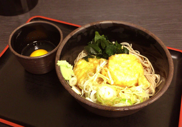 「当店限定メニュー(450円)+生たまご(クーポン)」@ゆで太郎 大島店の写真