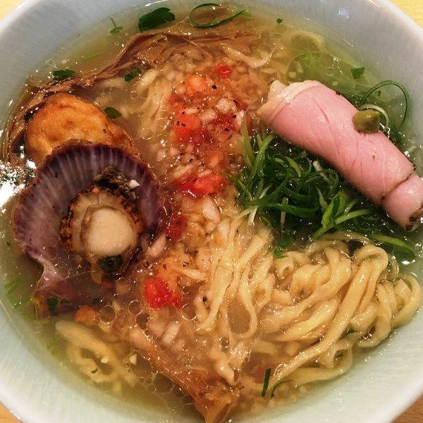 「潮そば（手揉み麺）」@潮くろ㐂の写真