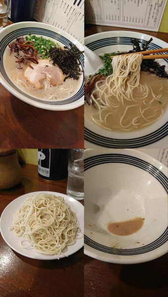 「『塩豚骨ラーメン+替え玉(¥690+100)』をバリカタで…」@豚骨 アンテナヌードルズの写真