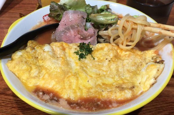 「オムラーメン(900円)」@麺昇 神の手の写真