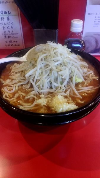 「辛いラーメン(500g)・煮干し」@麺屋 桐龍の写真