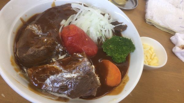 「11月5日限定  牛タン トマト煮のせB」@MENYA 食い味の道有楽の写真