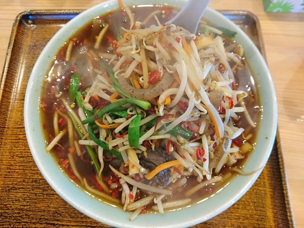 「鬼ラーメン（大辛、縮れ麺）」@はしご屋 本店の写真