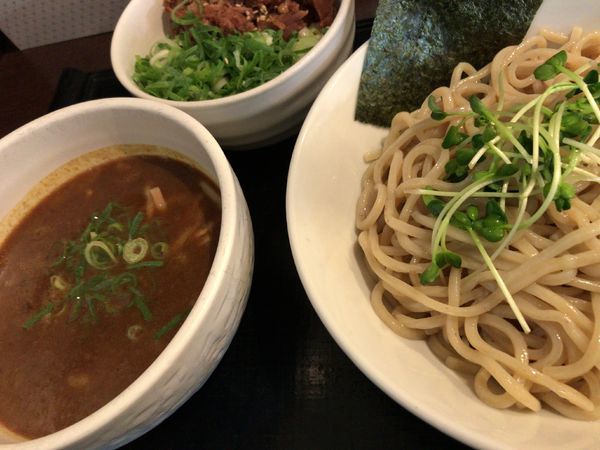 「カレーつけ麺　ねぎ豚ごはん」@ブラウンの写真
