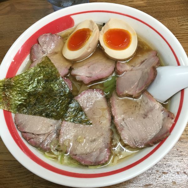 「焼豚麺　＋　味玉」@青竹平打ち中華そば 麺壱吉兆の写真