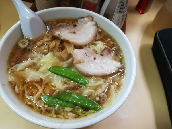 「ワンタン麺大盛り1000円」@幸軒の写真