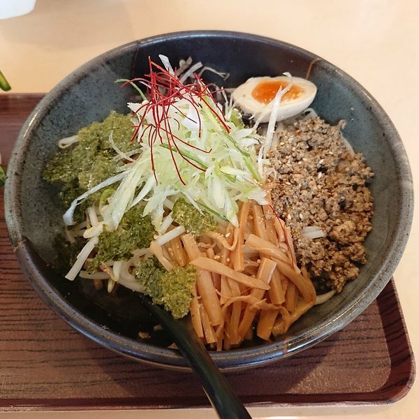 「黒ごま担々まぜそば  @750円 秋限定」@二代目 女がじゅまるの写真