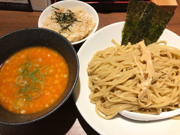 「濃厚鶏つけそば 旨辛仙台味噌 大盛  950円」@濃厚鶏そば シロトリコの写真
