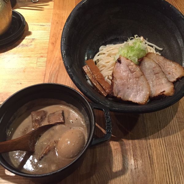 「味玉チャーシューもつつけめん」@北野坂 奥の写真