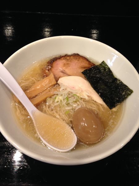 「塩らーめん670円 煮玉子(ラーパス)」@麺屋 千とせの写真