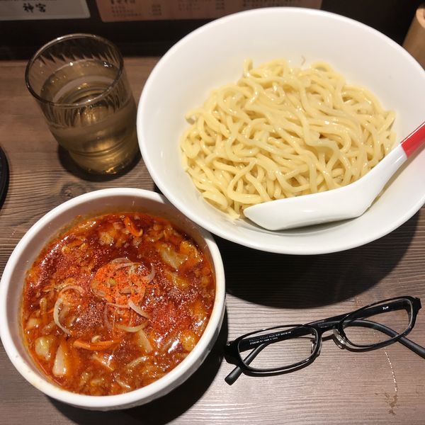「辛つけ麺 並盛」@らーめん神宮の写真