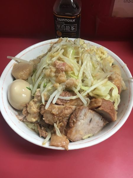 「大 汁なし  ➕ 味玉子  全部」@ラーメン二郎 環七一之江店の写真