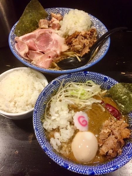 「かれつけ中＋和え玉(煮干)＝カレー和えつけ￥1100」@狼煙 〜NOROSHI〜の写真