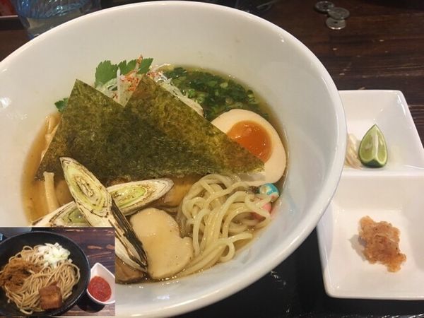 「【限定】秋味850円、サンマ玉200円」@麺や 蒼 AOIの写真