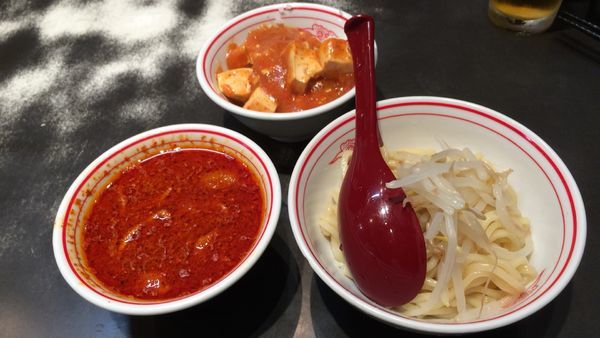 「ミニ冷し味噌＋プチ麻婆丼＋ビール」@蒙古タンメン 中本 渋谷店の写真