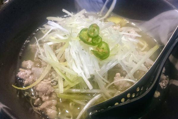 「青唐そば（烈辛、日替わり５００円）」@青唐爽麺ハルクの写真