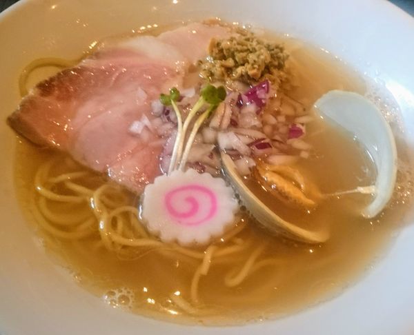 「煮干しと貝そば（限定）」@鶏そば なんきち 東京店の写真