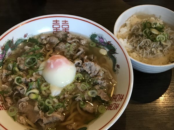 「【限定】牛肉吸い蕎麦とじゃこ生姜飯 ¥850」@中華蕎麦 瑞山（ZUIZAN）の写真