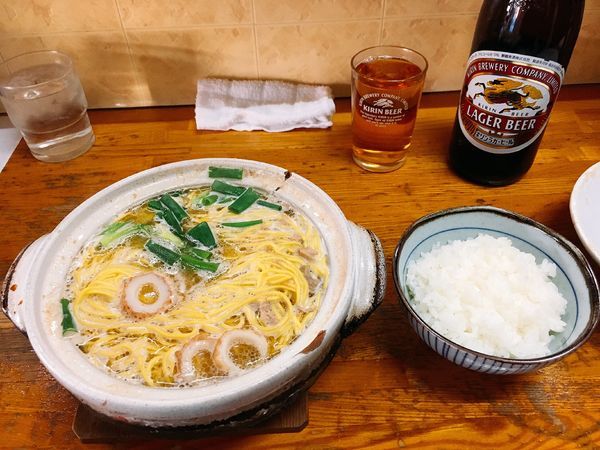 「なべ焼ラーメン大 ごはん小」@橋本食堂の写真