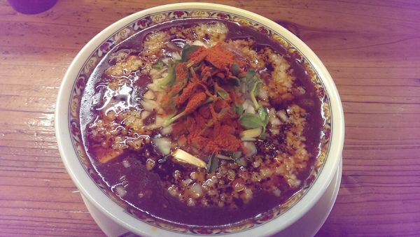 「背脂咖喱麻婆麺、大盛」@辛っとろ麻婆麺 あかずきんの写真