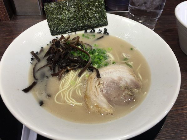 「ラーメンアブラ抜きバリカタ（500円）辛そぼろ（120円）」@博多長浜らーめん 楓神の写真