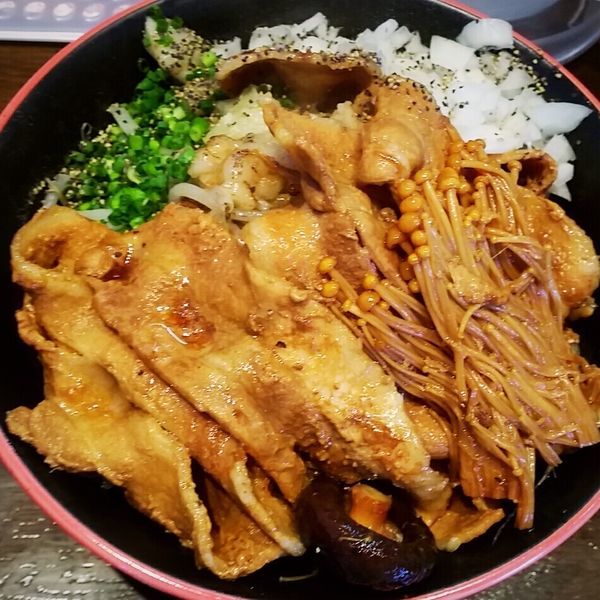 「【限定】豚すき焼きジロー ８９０円」@麺屋 天海の写真