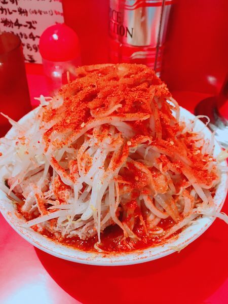 「小豚そば 南極 野菜、アブラ、ネギ増し」@ひたちなか大盛軒の写真