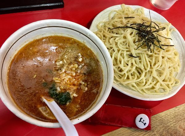 「担々つけ麺+チャーシュー切り落とし」@桃天花の写真