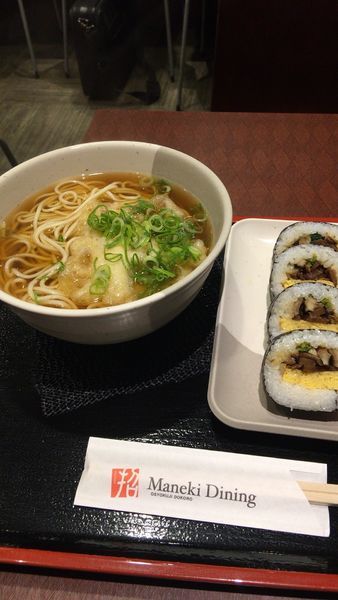 「セット 駅そば巻き寿司」@えきそば 姫路駅店の写真