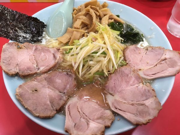 「ネギメンマチャーシュー（こってり、麺固め）」@かいざん 西船橋店の写真