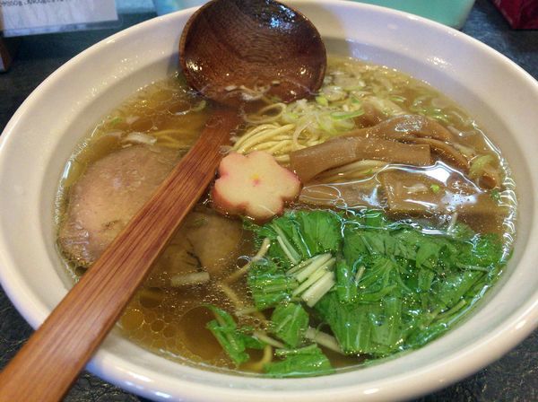 「醤油ラーメン（730円）細麺あっさり」@秋田ラーメン はまの写真