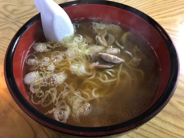 「鳥もつラーメン  550円」@急行食堂の写真