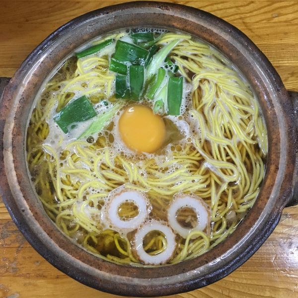 「なべ焼ラーメン 普 (550円) ごはん 小 (110円)」@橋本食堂の写真